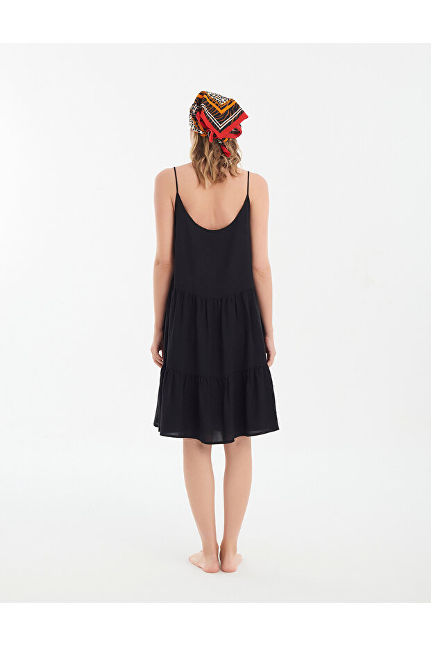 Regular Fit Askılı Plaj Elbisesi - 5