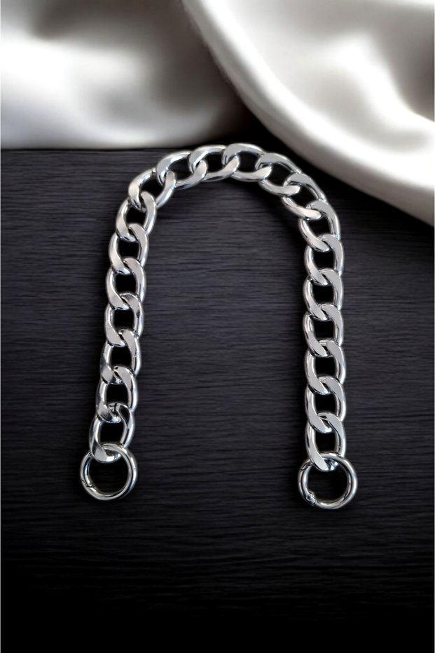 Silver Color Accessory Spring Ring Chain Bag Accessory - Length: 40 cm