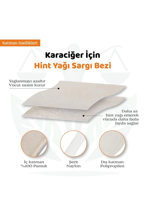 Karaciğer Hint Yağı Sargı Bezi 100 ml Hint Yağı (HEXANSIZ) - 3