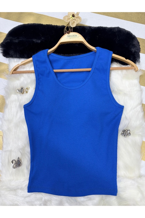 kadin Fitilli görünümlü askılı basic atlet - 2