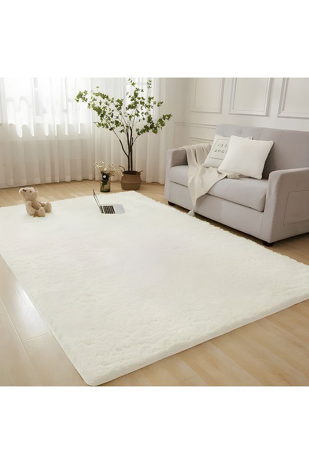 Kevline Yıkanabilir Kaymaz Taban Halı Puffy Peluş Halı Yolluk - 7