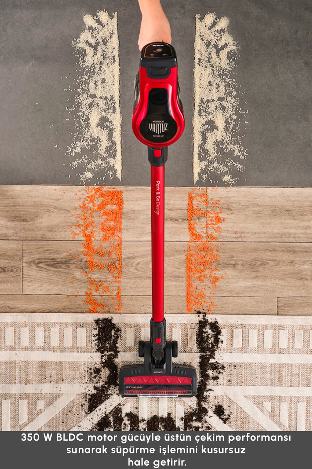 Vantuz Power Up Dikey Süpürge Imperial Red 350 W - 3