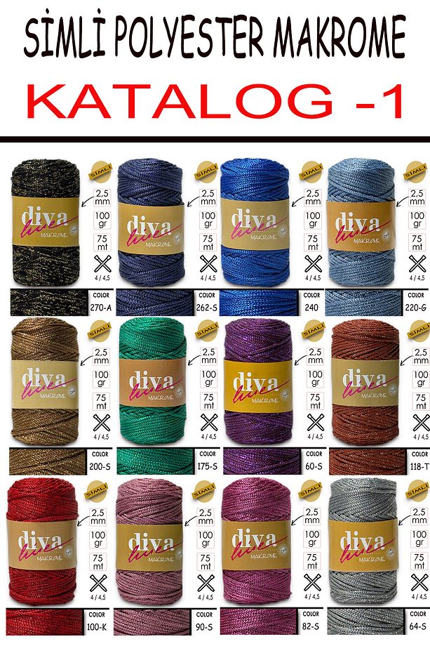 Diva Makrome İpi Simli 30G - 2