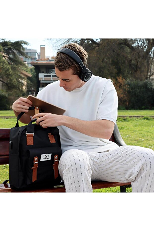 Psi Usb Şarj Girişli Unisex Sırt Çantası, Suya Dayanıklı, Hafif & Konforlu, 14" notebook, - 4