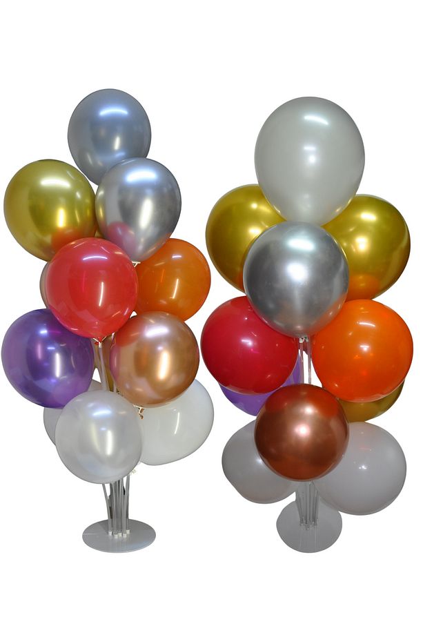 Balon Süsleme Standı Parti Süsleme Aparatı 13 Çubuklu 100 Cm - 3