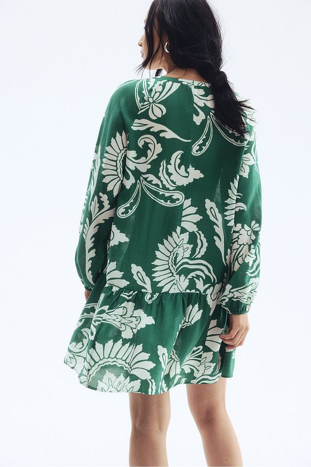 Önü Düğmeli Tunik Elbise - 4