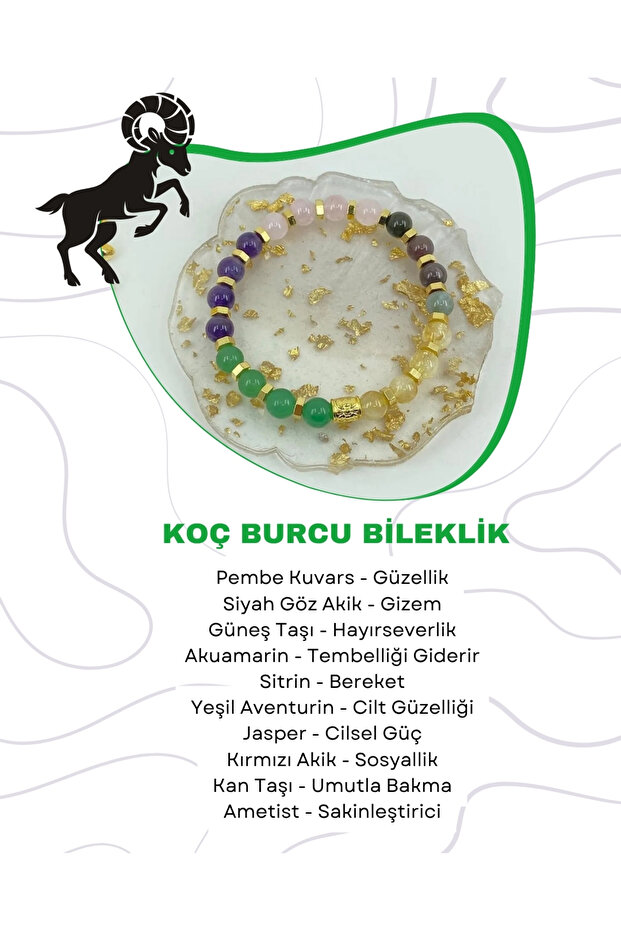 Aries Natural Stone Bracelet212244