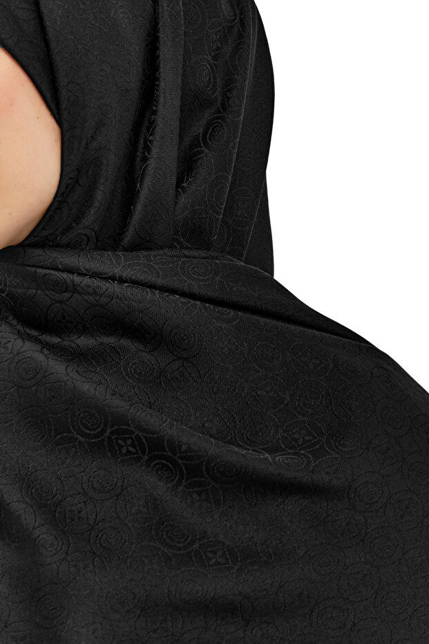 Monogram Star Pattern Shawl - Black - 5