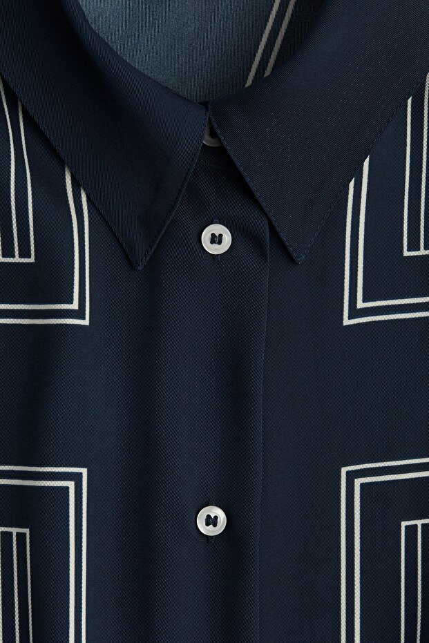 Oversize Gabardin Gömlek - 6