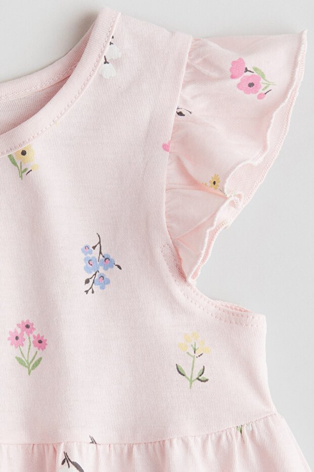 Baskılı ve Pamuklu Elbise - 2