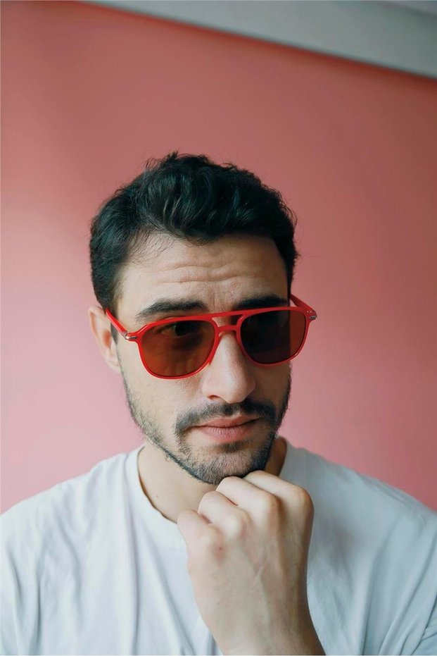 Dilhiara Red Brown Men's Sunglasses