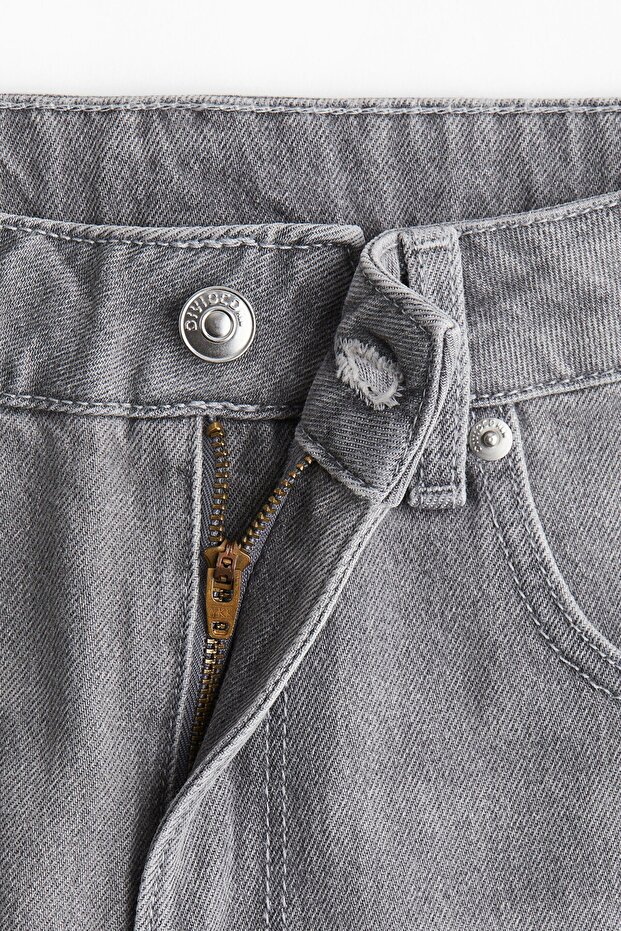 Yüksek Belli Kot Şort - 6