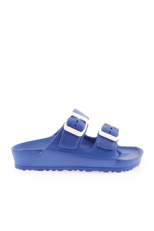 Cobalt Blue Children's Slippers - Filet Color, Adjustable Belt