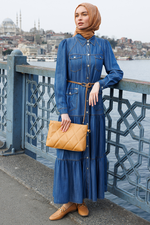 Kemerli Jean Elbise - 1