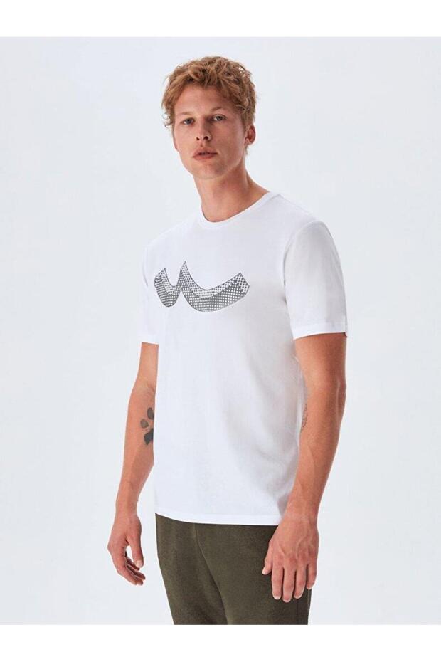 LADASA Logolu Erkek Kısa Kol T-shırt 1224841686089 - 2