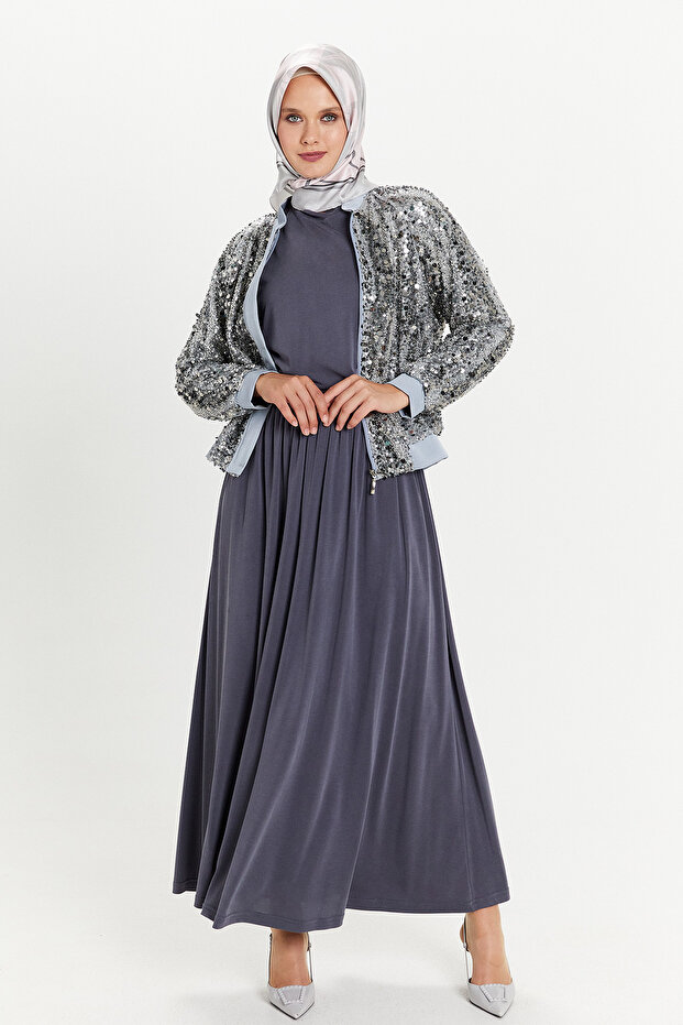 Işıltılı Bomber Ceket - 6