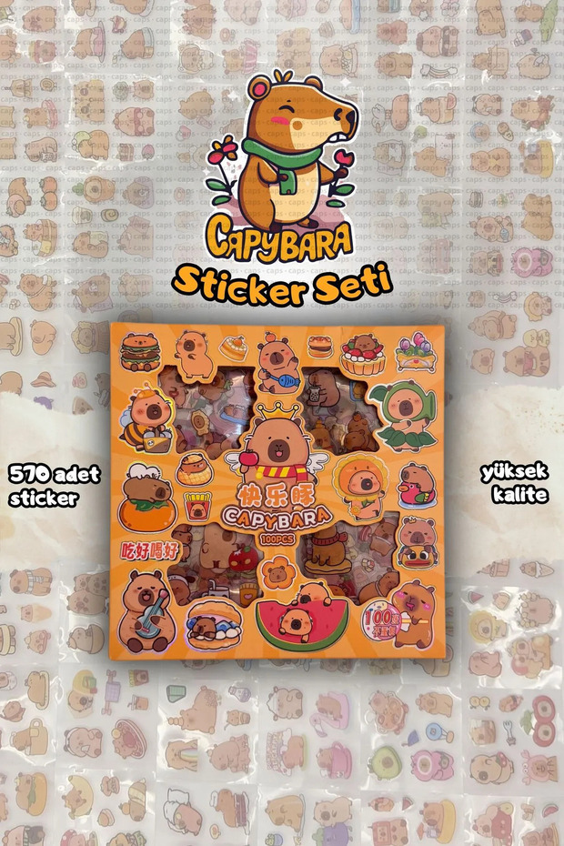 570 Adet Capybara Sticker Seti. - 1