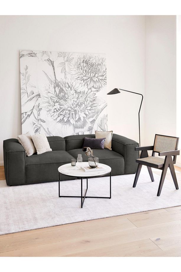 Relax Soft 2 Modül Koltuk (ANTRİSİT-KAHVE) Keten 650 - 1