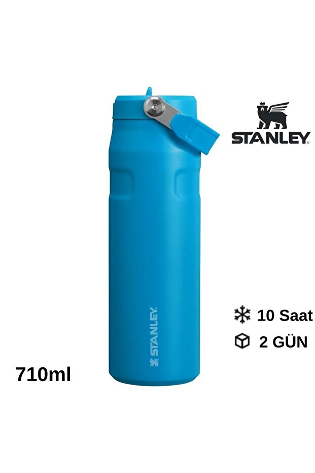 كوب ترمس IceFlow Flip Straw مع ماصة 0.70 لتر زجاجة زرقاء