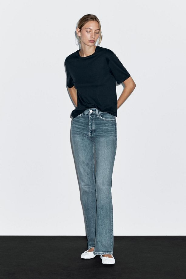Yüksek bel bootcut jean - 1