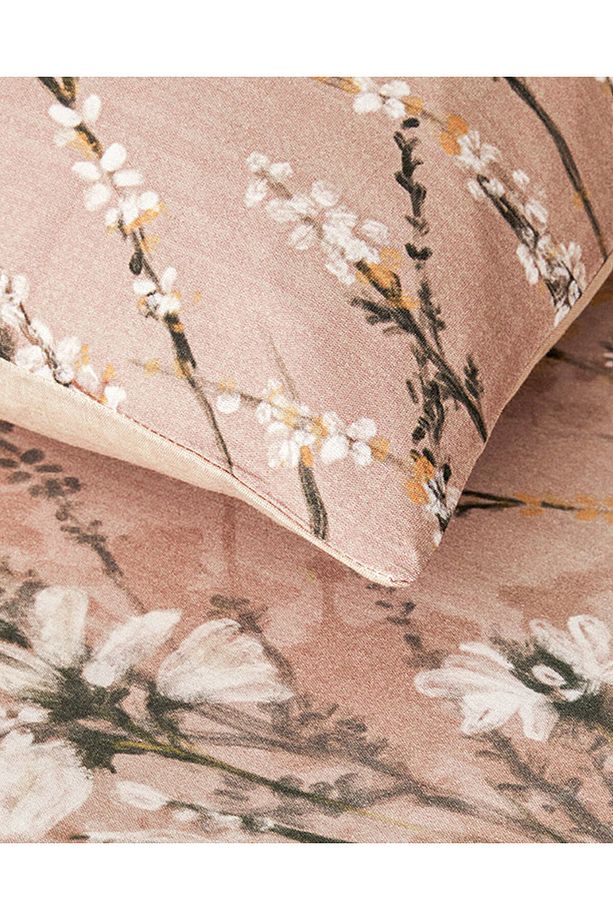 Sweet Spring Dijital Baskılı Soft Cotton Çift Kişilik Nevresim Takımı Gül Kurusu - 5
