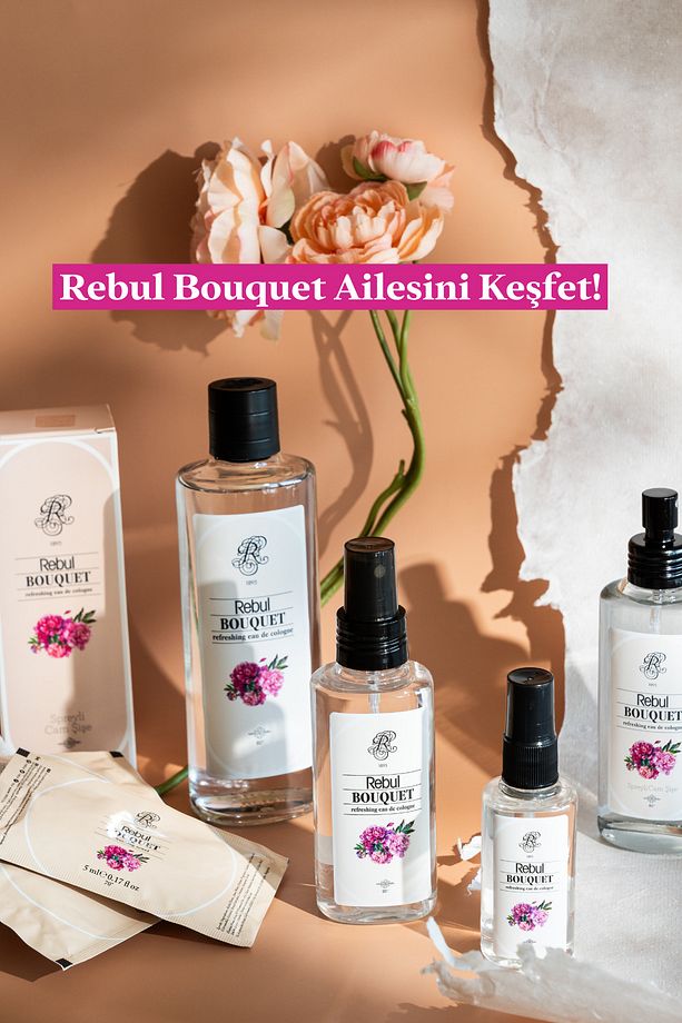 Bouquet 250 ml 100 ml Cam Şişe Kolonya Seti - 3