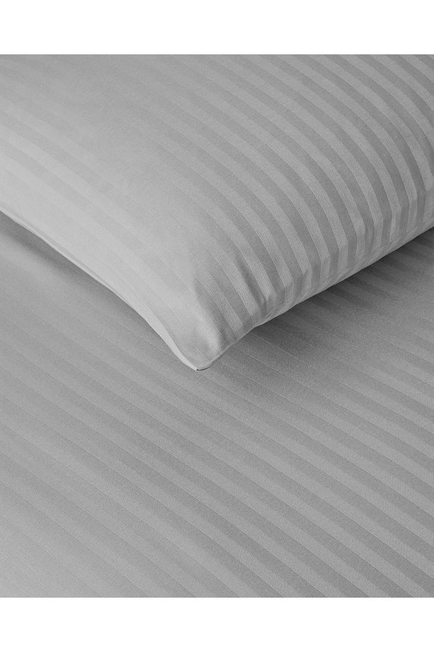 Crystal Ipeksi Twill Tek Kişilik Nevresim Takımı Gri - 4