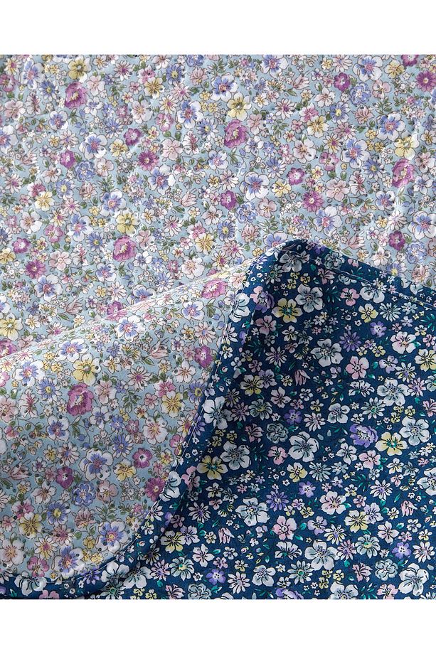 Floral Heaven Çok Amaçlı Tek Kişilik Yatak Örtüsü Takımı Seledon - 4