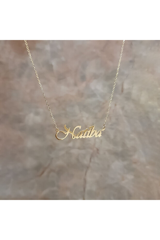 14 Ayar Altın Isimli Kolye - 3