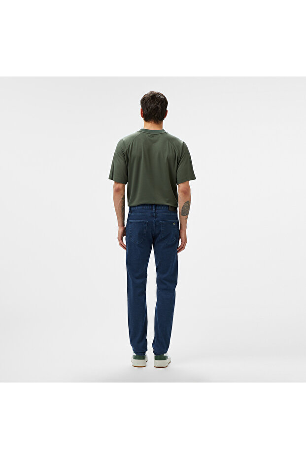 Erkek Slim Fit Mavi Jean Pantolon - 3