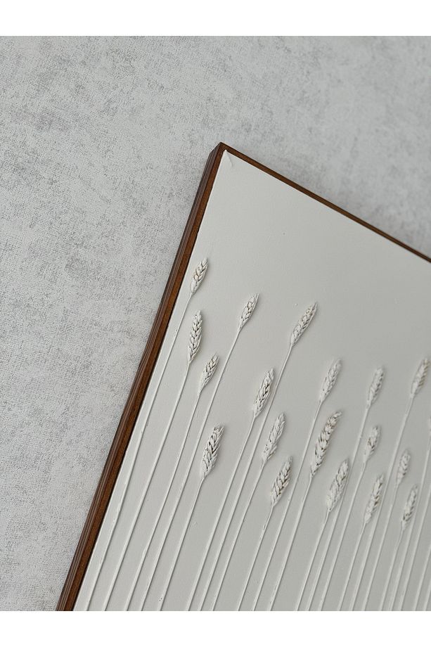 Başak Dokulu Tablo 3 Boyutlu Tablo İskandinav Tablo Minimalist Tablo El Yapımı Tablo Doku Sanatı - 3