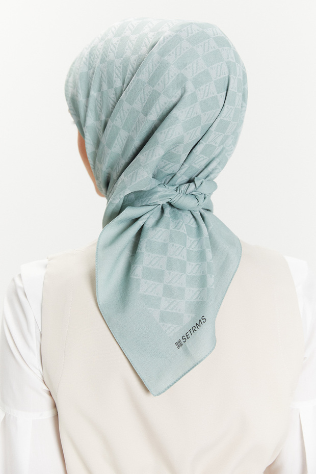 SS Logolu Monogram Eşarp - 4