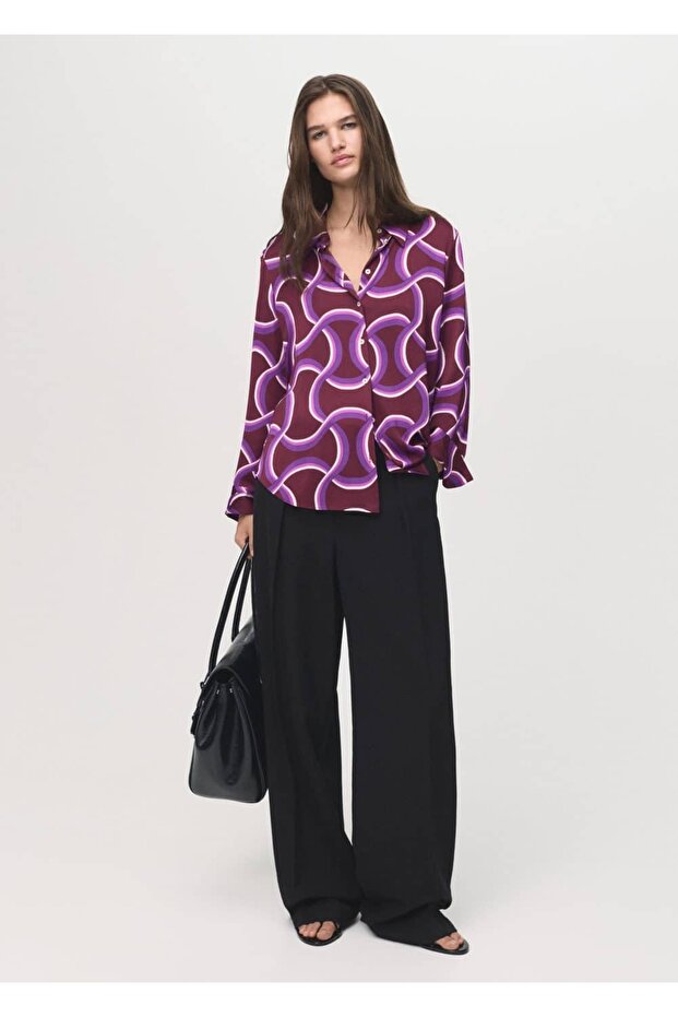 Soyut desenli gömlek - 2
