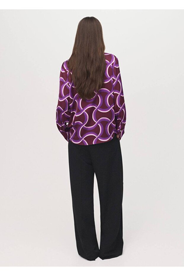 Soyut desenli gömlek - 4