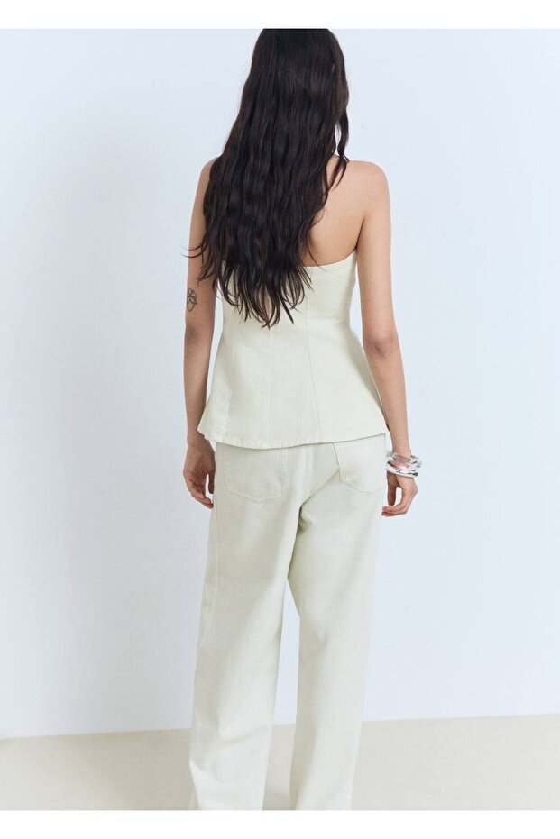 Straplez flared bluz - 4