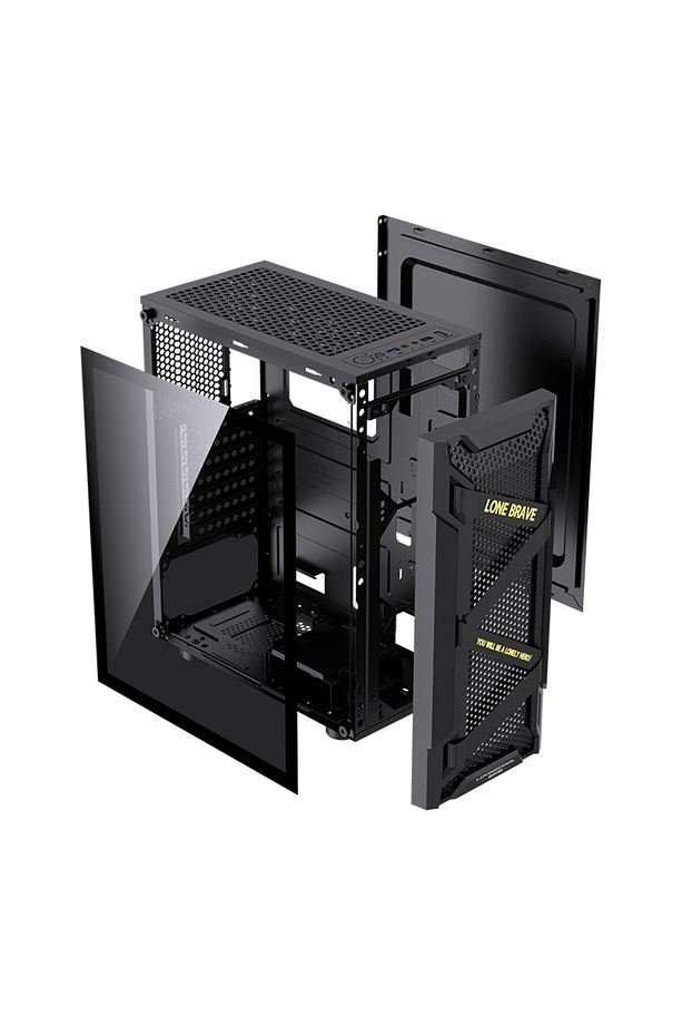 VegaX 4 Adet RGB Fanlı ATX Tuştan Değişen Boş Bilgisayar Kasası - 7
