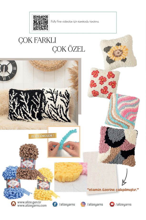Puffy Fine Color El Örgü Ipi 100g – Şişsiz Kolay Örülür-5939 - 3