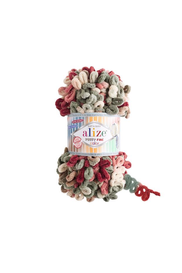 Puffy Fine Color El Örgü Ipi 100g – Şişsiz Kolay Örülür-6039 - 1