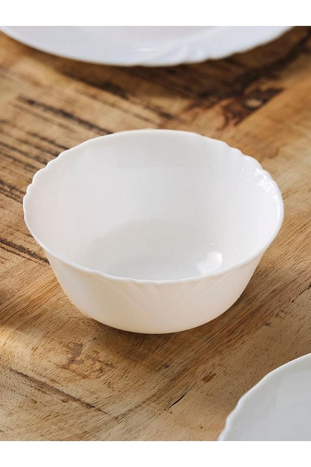 Cadıx Temperli Beyaz 12 Cm-6 Adet-6 Kişilik Çok Amaçlı (ÇORBA-SALATA-SÜTLÜ TATLI) Kasesi/takımı. - 4