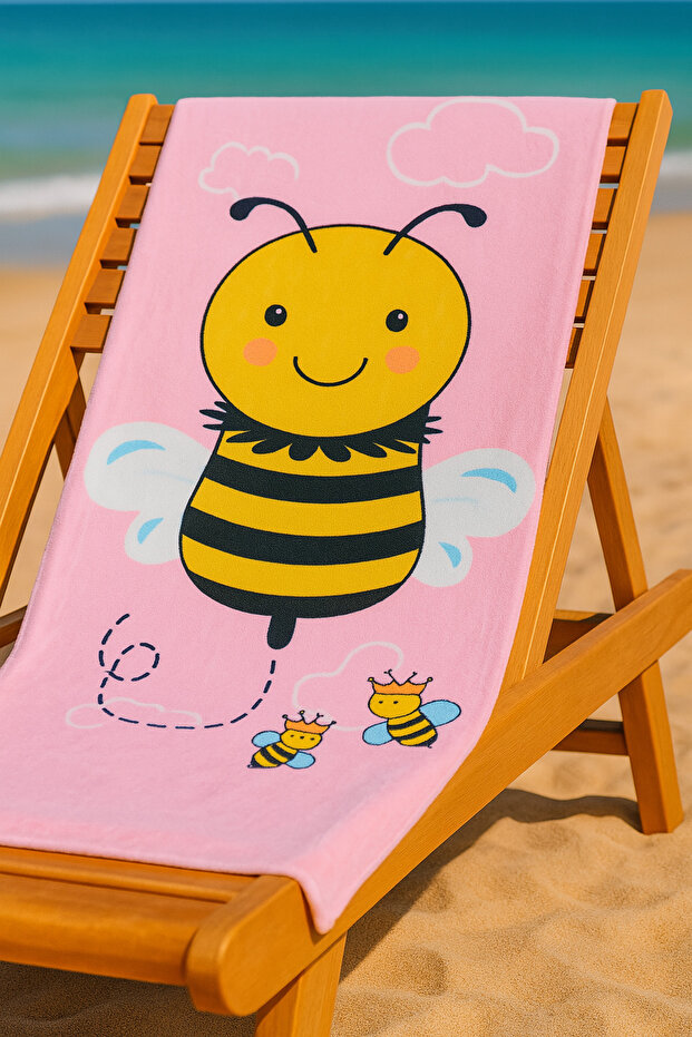 Bee Patterned Beach Towel 70X150