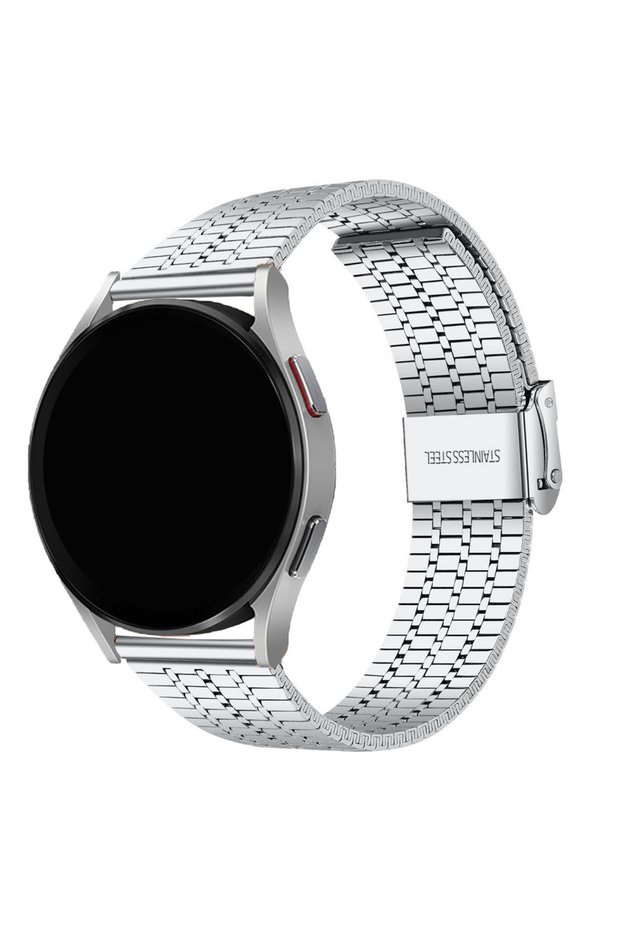 20mm watch strap Silver Stainless Steel Strap For Samsung Galaxy Watch 7 6 5 4 44mm 40mm 5Pro 4 Clas