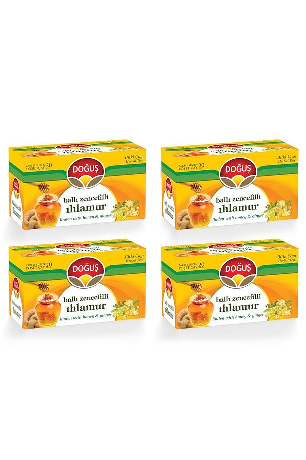 Ballı Zencefilli Ihlamur Bitki Bardak Poşet Çayı 20li X 4 Adet - 4