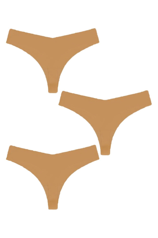 3-Piece Laser Cut String Thong Ghost Thong - 1