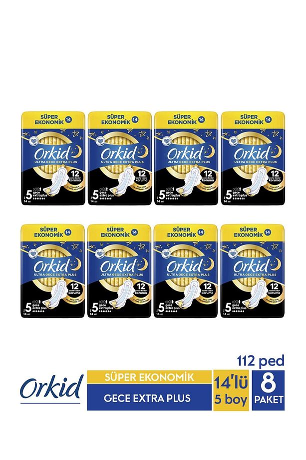 Süper Ekonomik Ultra Gece Extra Plus 14 Ad. 5 Boy X 8 Paket - 1