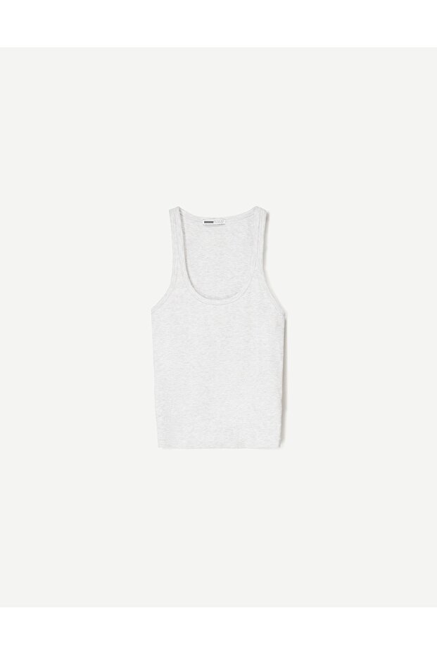 Kadın Fitilli Kalın Askılı Basic Atlet - 5