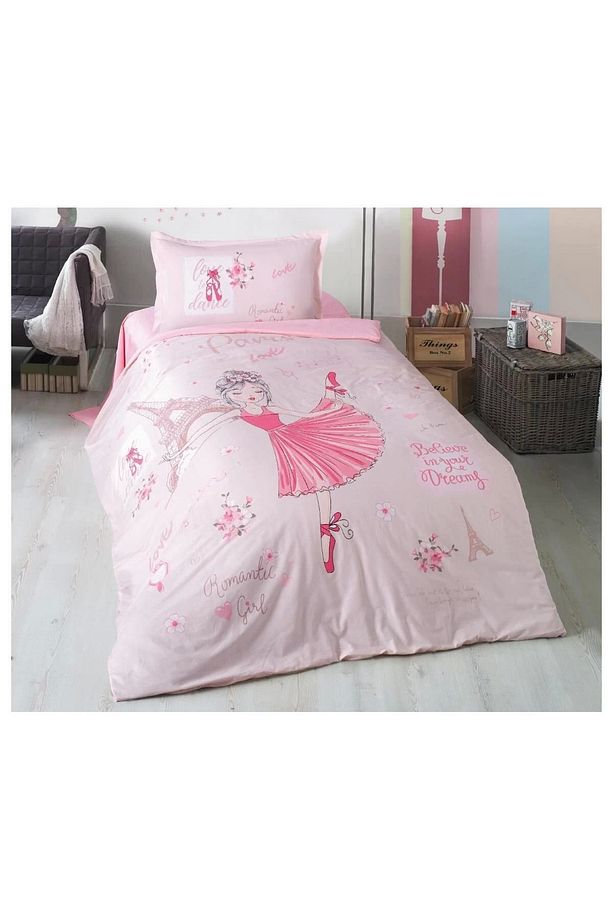 Ranforce Genç Nevresim Takımı Tek Kişilik Romantic Girl V1 Pembe - 1