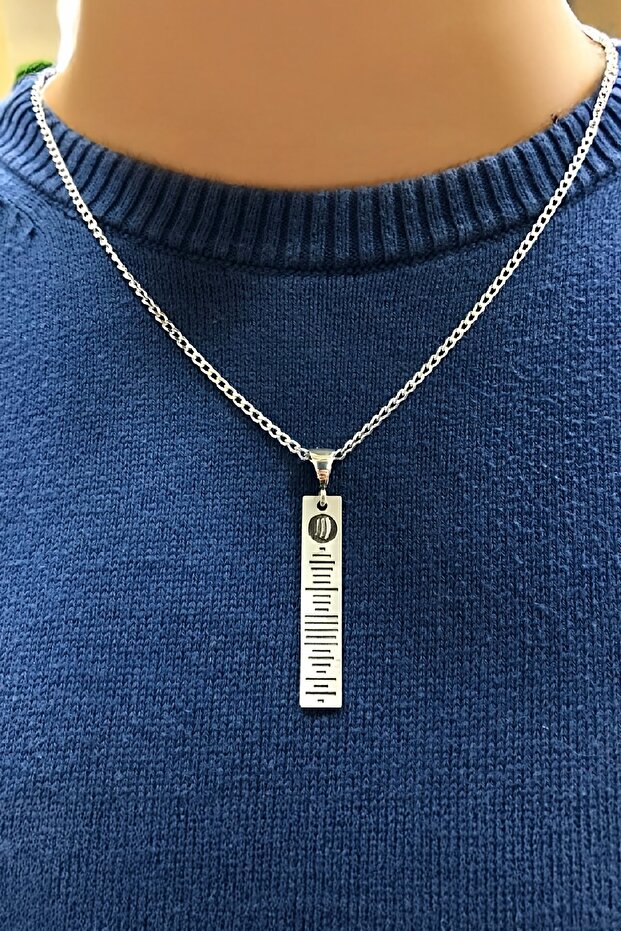 Gümüş Spotify Kodlu Ses Dalgası Kolye - 2