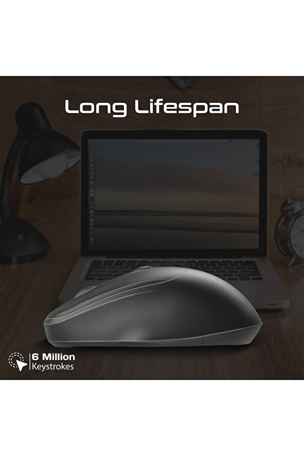 UniGlide Wireless Mouse with Adjustable DPI - Black - 8