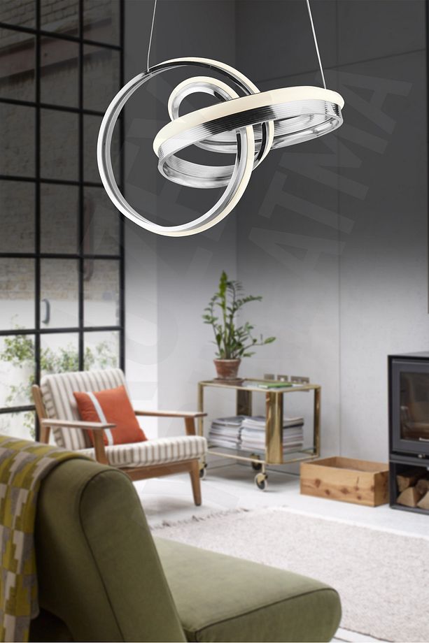 SONSUZ 2 li 3 RENKLİ LEDLİ KUMANDALI MODERN AVİZE - 1