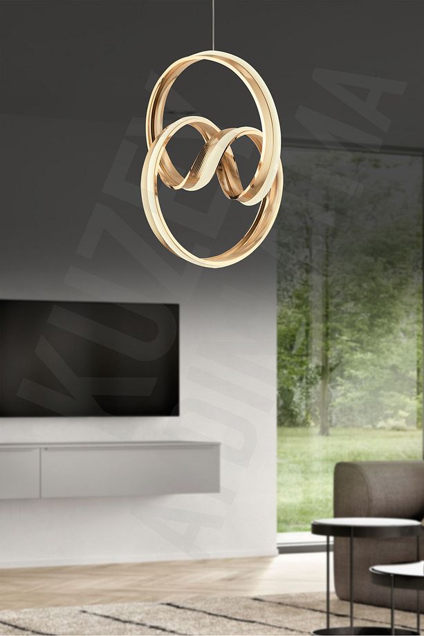 SONSUZ 3 RENK LEDLİ KUMANDALI TEKLİ LEDLİ AVİZE - 1